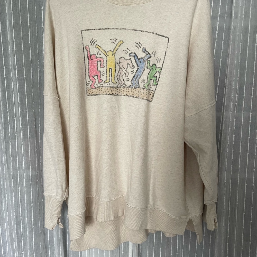 Aerie Keith Haring Dancing Figures  Sweatshirt